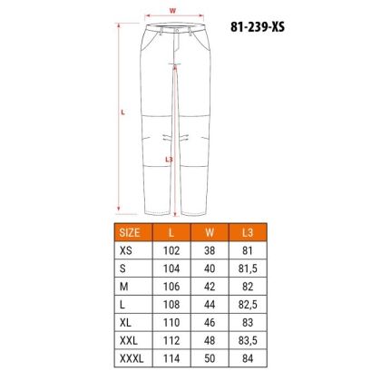 Работен панталон HD Slim NEO, 81-239